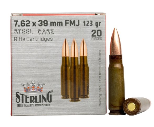 STLG 7.62x39 123 FMJ STL 20RD - Taurus Savings